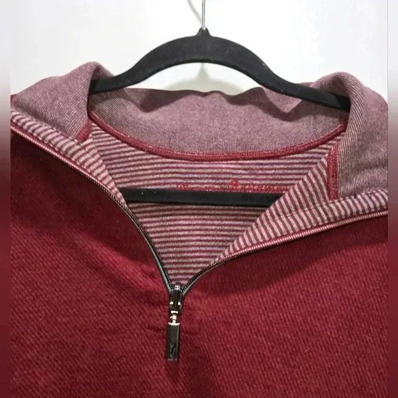 Tommy Bahama Red/Grey Reversible Quarter Zip XL - Picture 4 of 9